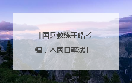 国乒教练王皓考编，本周日笔试