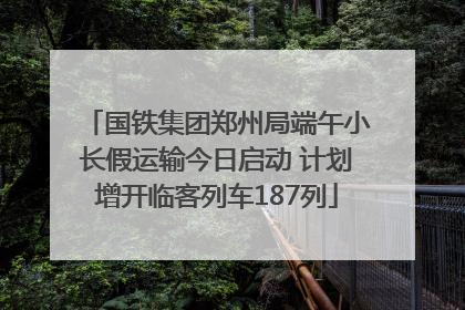 国铁集团郑州局端午小长假运输今日启动 计划增开临客列车187列