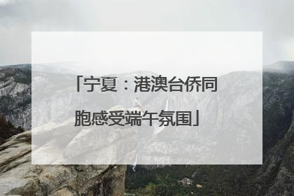 宁夏：港澳台侨同胞感受端午氛围