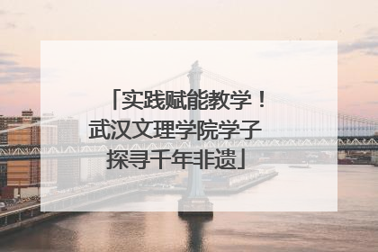 实践赋能教学！武汉文理学院学子探寻千年非遗