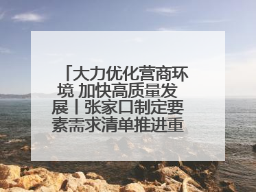 大力优化营商环境 加快高质量发展丨张家口制定要素需求清单推进重点项目建设