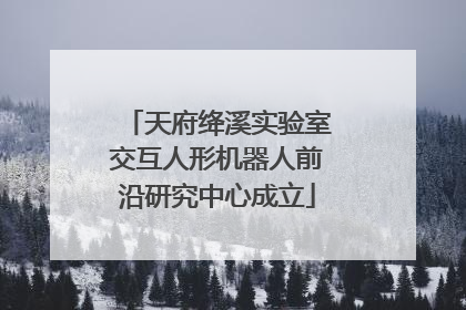 天府绛溪实验室交互人形机器人前沿研究中心成立