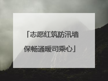志愿红筑防汛墙 保畅通暖司乘心