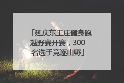延庆东王庄健身跑越野赛开赛，300名选手竞逐山野