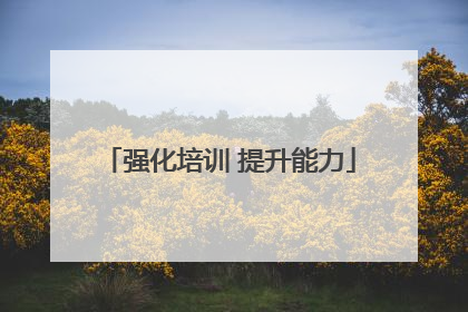强化培训 提升能力