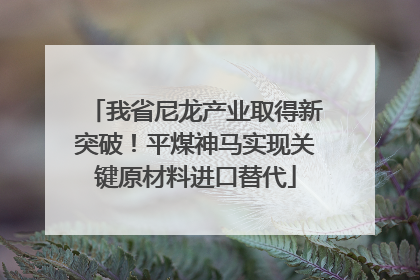 我省尼龙产业取得新突破！平煤神马实现关键原材料进口替代