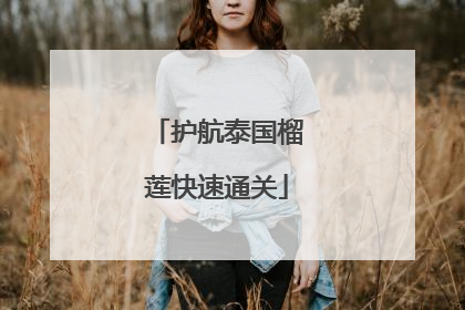 护航泰国榴莲快速通关