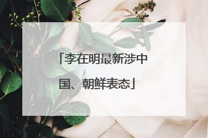 李在明最新涉中国、朝鲜表态