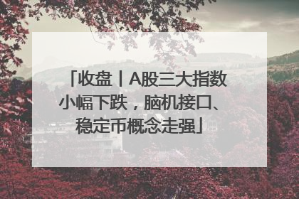 收盘丨A股三大指数小幅下跌，脑机接口、稳定币概念走强