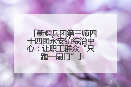 新疆兵团第三师四十四团永安镇综治中心：让职工群众“只跑一扇门”