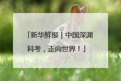 新华鲜报｜中国深渊科考，走向世界！