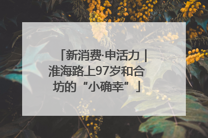 新消费·申活力｜淮海路上97岁和合坊的“小确幸”