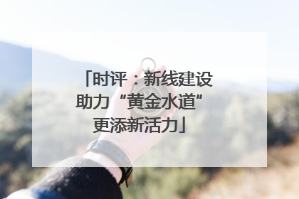 时评：新线建设助力“黄金水道”更添新活力