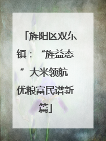 旌阳区双东镇：“旌益态”大米领航 优粮富民谱新篇