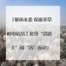 暴雨来袭 保康茅草岭电站员工化身“清道夫”闻“汛”而动