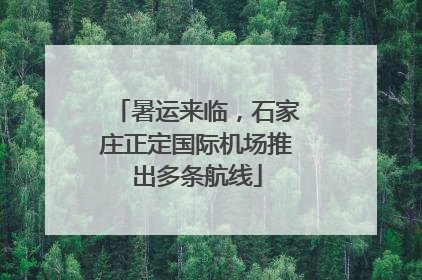 暑运来临，石家庄正定国际机场推出多条航线