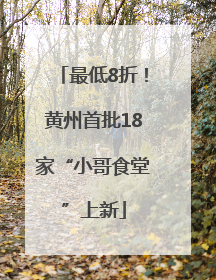 最低8折！黄州首批18家“小哥食堂”上新