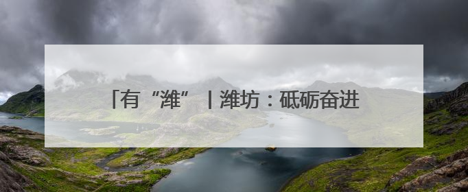 有“潍”丨潍坊：砥砺奋进谱新篇，继往开来启新程