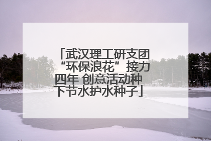 武汉理工研支团“环保浪花”接力四年 创意活动种下节水护水种子