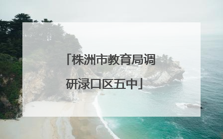 株洲市教育局调研渌口区五中