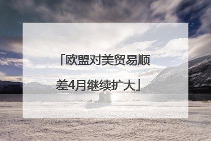 欧盟对美贸易顺差4月继续扩大