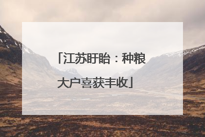 江苏盱眙：种粮大户喜获丰收