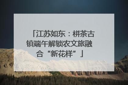江苏如东：栟茶古镇端午解锁农文旅融合“新花样”