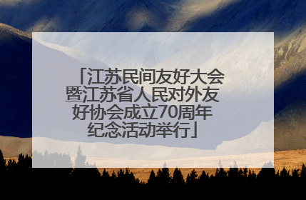 江苏民间友好大会暨江苏省人民对外友好协会成立70周年纪念活动举行
