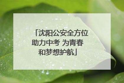 沈阳公安全方位助力中考 为青春和梦想护航