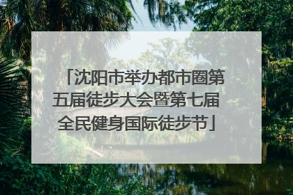 沈阳市举办都市圈第五届徒步大会暨第七届全民健身国际徒步节