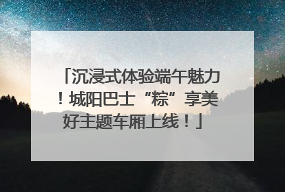 沉浸式体验端午魅力！城阳巴士“粽”享美好主题车厢上线！