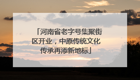 河南省老字号集聚街区开业，中原传统文化传承再添新地标