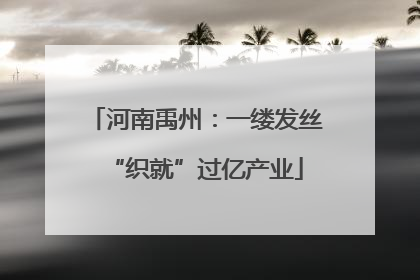 河南禹州：一缕发丝“织就”过亿产业