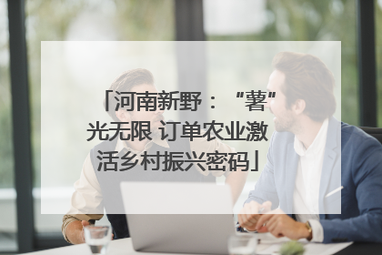 河南新野：“薯”光无限 订单农业激活乡村振兴密码