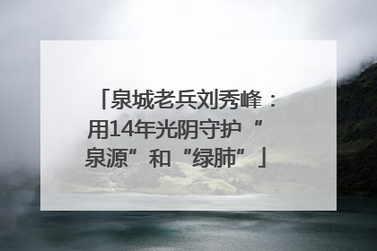 泉城老兵刘秀峰：用14年光阴守护“泉源”和“绿肺”