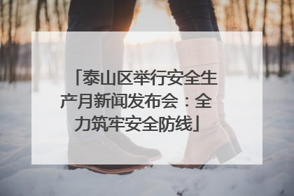 泰山区举行安全生产月新闻发布会：全力筑牢安全防线