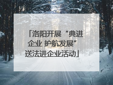 洛阳开展“典进企业 护航发展”送法进企业活动
