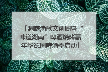 洞庭渔歌文创周暨“味道湖南”啤酒烧烤嘉年华德国啤酒季启动