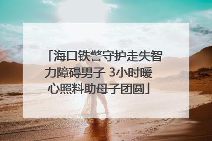 海口铁警守护走失智力障碍男子 3小时暖心照料助母子团圆
