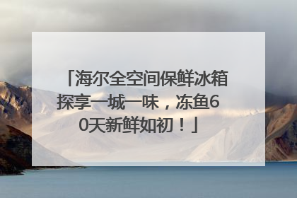 海尔全空间保鲜冰箱探享一城一味，冻鱼60天新鲜如初！