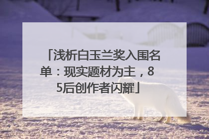 浅析白玉兰奖入围名单：现实题材为主，85后创作者闪耀