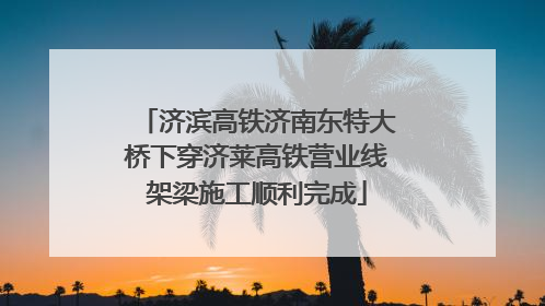 济滨高铁济南东特大桥下穿济莱高铁营业线架梁施工顺利完成