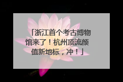 浙江首个考古博物馆来了！杭州顶流颜值新地标，冲！
