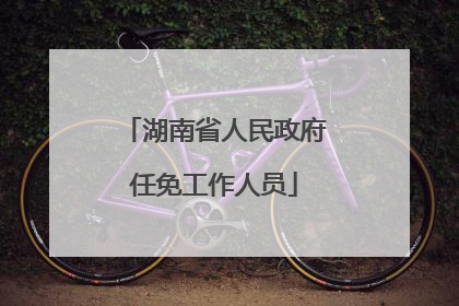 湖南省人民政府任免工作人员