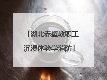 湖北赤壁教职工沉浸体验学消防