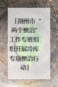 荆州市“两个整治”工作专班组织开展冷库专项整治行动