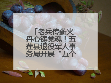 老兵传薪火 丹心铸党魂！五莲县退役军人事务局开展“五个一”特色活动