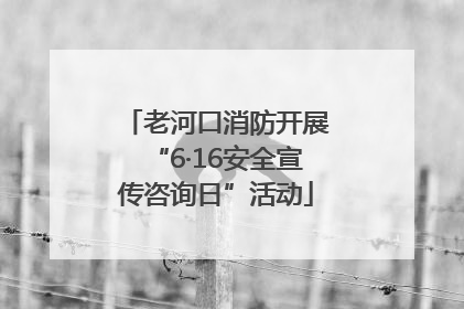 老河口消防开展“6·16安全宣传咨询日”活动