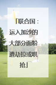 联合国：运入加沙的大部分面粉遭劫掠或哄抢