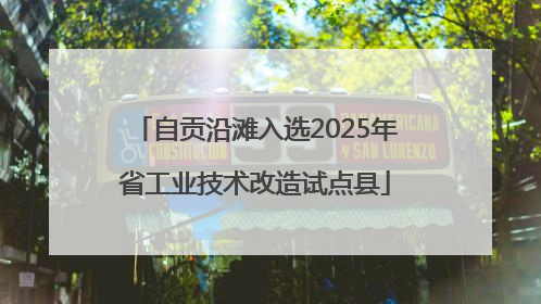 自贡沿滩入选2025年省工业技术改造试点县